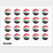 Irak Glossy Circle-vlag Ronde Sticker (Vel)