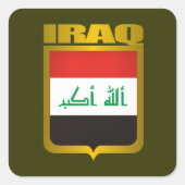 "Irak goud" Vierkante Sticker (Voorkant)