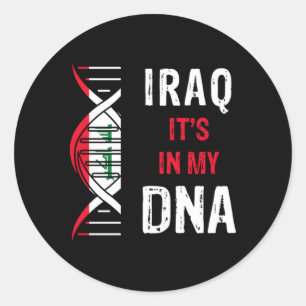 Irak Het zit in mijn DNA, trotse Iraakse vlag Ronde Sticker