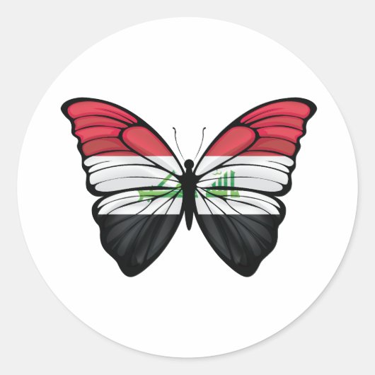 Irak Hypolimnas vlinder Ronde Sticker (Voorkant)