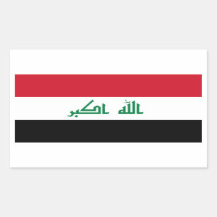 Irak/Iraakse vlag. Irak Rechthoekige Sticker