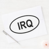 Irak "IRQ" Ovale Sticker (Envelop)