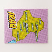 Irak kaart geïllustreerd met Pop Art Legpuzzel (Horizontaal)