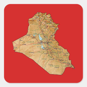 Irak Kaart Sticker