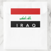 irak land vlag symbool naam tekst rechthoekige sticker (Tas)