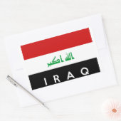irak land vlag symbool naam tekst rechthoekige sticker (Envelop)