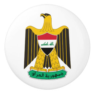 Irak land wapen wapenschild symbool embleem vlag a keramische knop