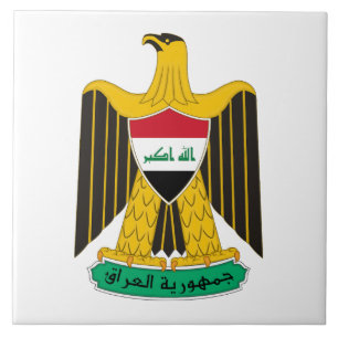 Irak land wapen wapenschild symbool embleem vlag a tegeltje