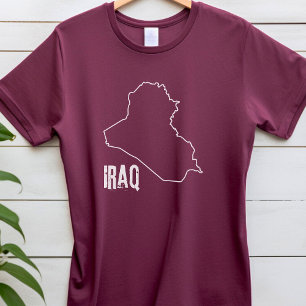 Irak Landkaart Iraakse nationale grens schets T-shirt