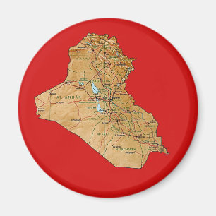 Irak Map Magnet