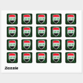 Irak Metallic Emblem Vierkante Sticker (Vel)