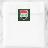 Irak Metallic Emblem Vierkante Sticker (Tas)