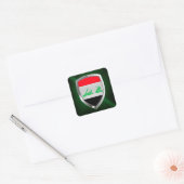 Irak Metallic Emblem Vierkante Sticker (Envelop)