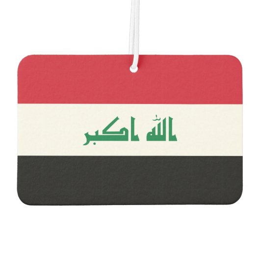 Irak Nationale Wereldvlag Luchtverfrisser (Achterkant)