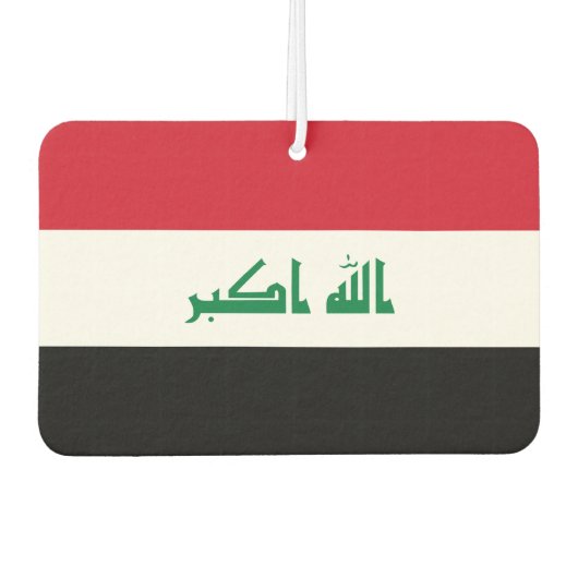 Irak Nationale Wereldvlag Luchtverfrisser (Voorkant)