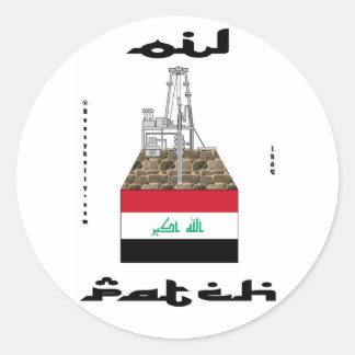Irak Oil Patch, Sticker, Kirkuk, Oil, Gas, Rigs, G Ronde Sticker