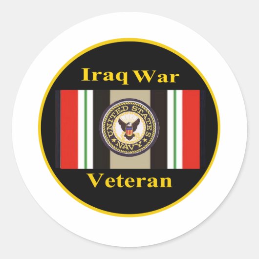 Irak Oorlogsveteraan "Navy" Stickers (Voorkant)