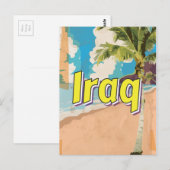 Irak Oude reisposter Briefkaart (Voorkant / Achterkant)