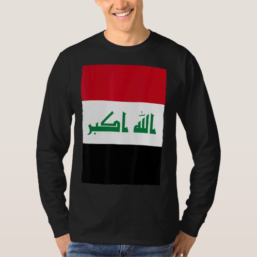 Irak Retro vlag T-shirt (Voorkant)