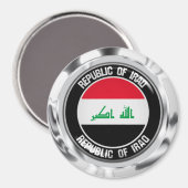 Irak Round Emblem Magneet (Voorkant / Achterkant)