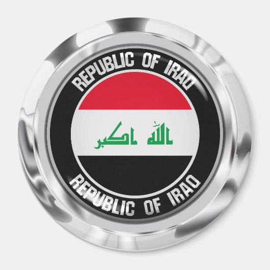 Irak Round Emblem Magneet (Voorkant)