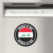 Irak Round Emblem Magneet (Insitu (Vaatwasser))