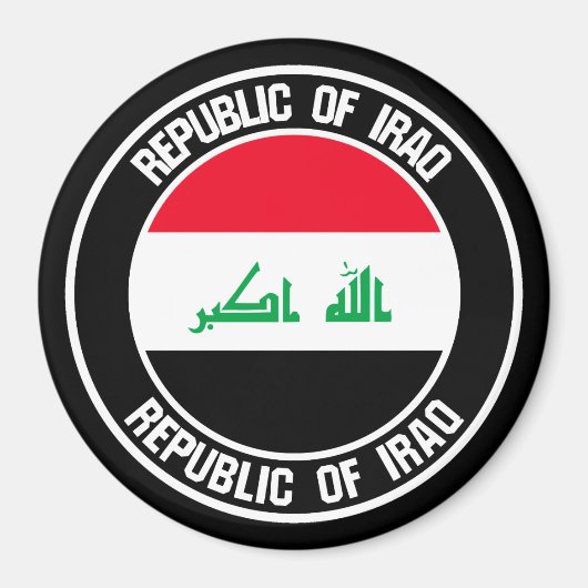 Irak Round Emblem Magneet (Voorkant)