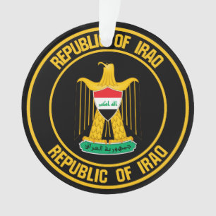 Irak Round Emblem Ornament