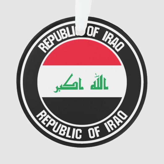 Irak Round Emblem Ornament (voorkant)