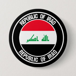 Irak Round Emblem Ronde Button 7,6 Cm