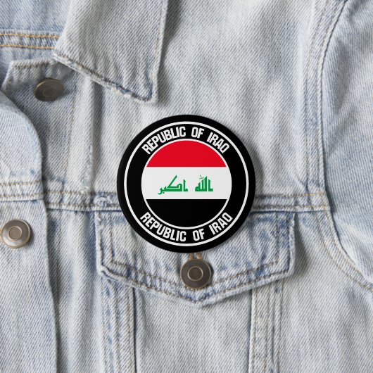 Irak Round Emblem Ronde Button 7,6 Cm (In situ)