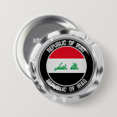 Irak Round Emblem Ronde Button 7,6 Cm (Voorkant /achterkant)