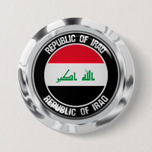 Irak Round Emblem Ronde Button 7,6 Cm