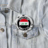 Irak Round Emblem Ronde Button 7,6 Cm (In situ)