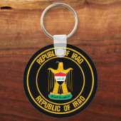 Irak Round Emblem Sleutelhanger (Voorkant)