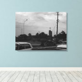 Irak Straattaxi Bagdad Canvas Afdruk (Insitu (Houten vloer))