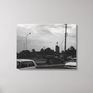 Irak Straattaxi Bagdad Canvas Afdruk