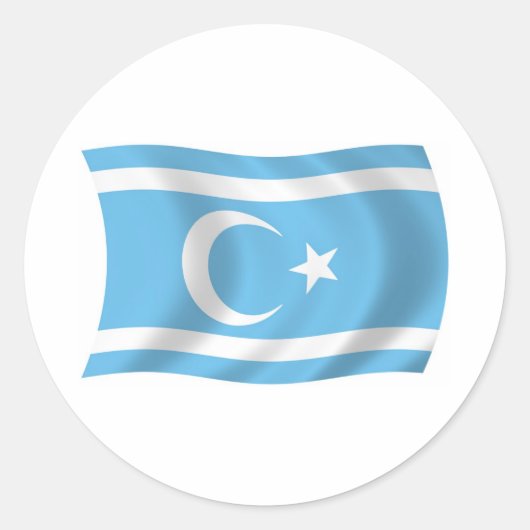 Irak-Turks vlagsticker Ronde Sticker (Voorkant)