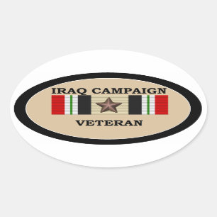 Irak Veteraan 1 ICS Ovale Sticker