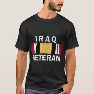 Irak Veteraan Irak War Service Ribbon verontrust T T-shirt