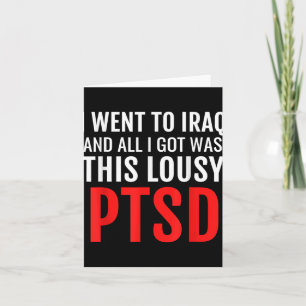 Irak Veteraan T-shirt Ptsd Donkere Humor Oorlog Le Kaart