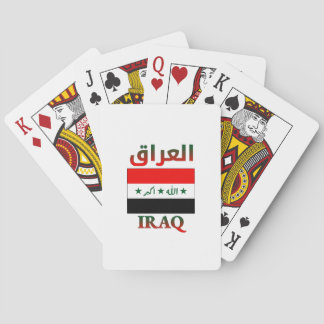 Irak Vlag العراق Arabische & Engelse WordArt Pokerkaarten