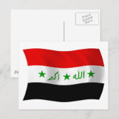 Irak Vlag Ansichtkaart Briefkaart (Voorkant / Achterkant)