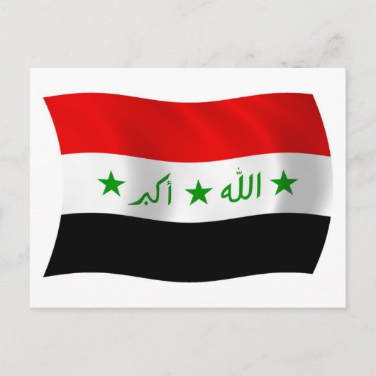 Irak Vlag Ansichtkaart Briefkaart (Voorkant)