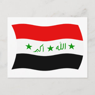Irak Vlag Ansichtkaart Briefkaart