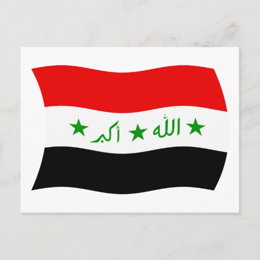 Irak Vlag Ansichtkaart Briefkaart (Voorkant)