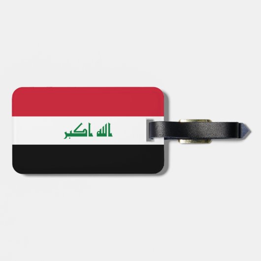 Irak vlag bagagelabel (Achterkant horizontaal)