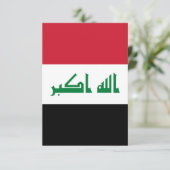 Irak vlag bedankkaart (Staand voorkant)