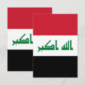 Irak vlag bedankkaart (Voorkant / Achterkant)