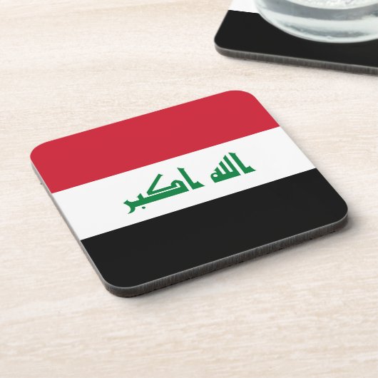 Irak vlag bier onderzetter (Linkerzijde)